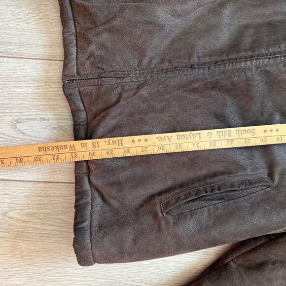 RC Comstock Expedition Leather Lined Full Zip Jacket Men's XXL Brown Winter - Picture 9 of 12